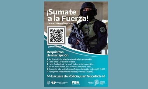 F. Varela – Llamado a aspirantes a integrar la Policía bonaerense